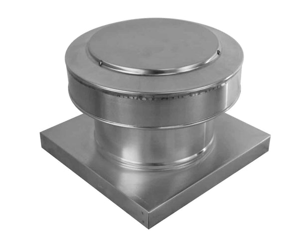 8 inch Roof Vent with Curb Mount Flange | Round Back Static Roof Vent RBV-8-C4-CMF