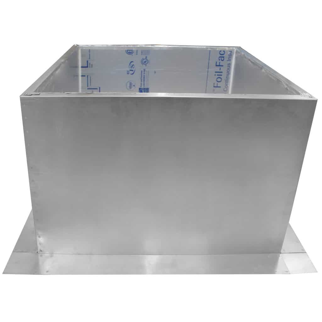 Insulated 18 inch Tall Roof Curb for 24 inch Diameter Vents or Fans