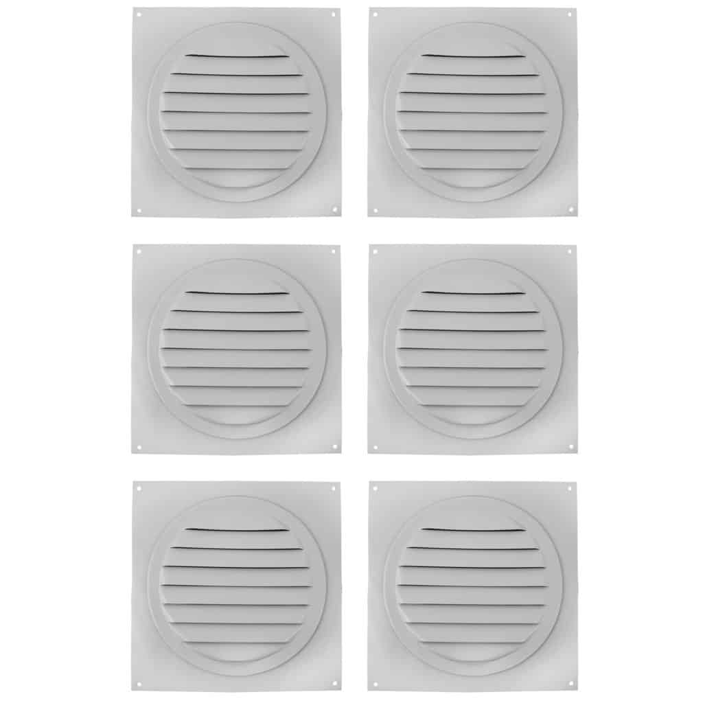 6 inch Round Soffit Vent - Mini Louver - 6 inch Diameter - Model RSV-6-WT