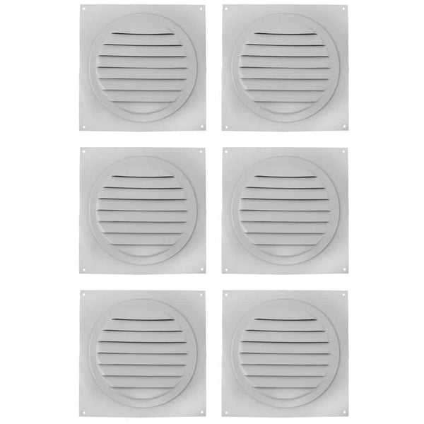 6 inch Round Soffit Vent - Mini Louver - 6 inch Diameter - Model RSV-6-WT