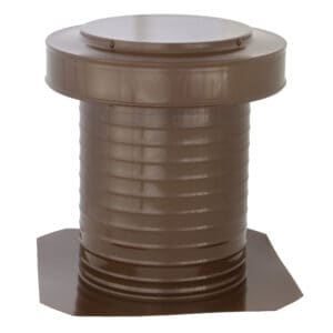 10 inch Commercial Attic Vent Cap | 10 inch Roof Vent | KV-10-BR in Brown -- View of Side High Angle