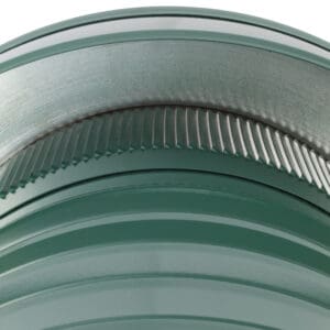 10 inch Commercial Attic Vent Cap | 10 inch Roof Vent | KV-10-GR in Green -- Close up of Louvers