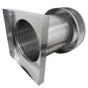 12 inch Roof Vent - Aura Gravity Roof Vent with Curb Mount Flange - AV-12-C12-CMF