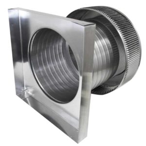 12 inch Roof Vent - Aura Gravity Roof Vent with Curb Mount Flange - AV-12-C8-CMF - Louvers