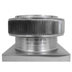 14 inch Roof Vent | Aura Gravity Vent with Curb Mount Flange AV-14-C4-CMF - Front View