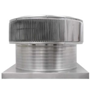 24 inch Roof Vent with Curb Mount Flange | Aura Gravity Vent AV-24-C8-CMF - Side