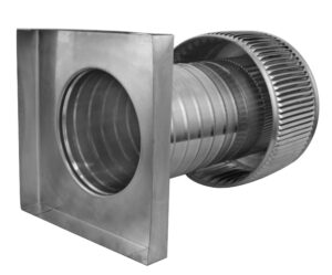 6 inch Roof Vent | Aura Gravity Roof Vent with Curb Mount Flange - Model AV-6-C8-CMF