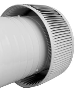 8 inch Roof Vent - Aura Gravity Roof Vent - White - Louvers