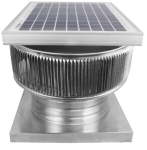 10 inch Aura Solar Attic Fan with Curb Mount Flange -Model ASF-10-C4-CMF