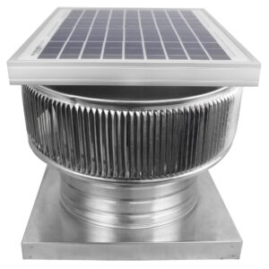10 inch Aura Solar Attic Fan with Curb Mount Flange -Model ASF-10-C4-CMF