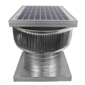 10 inch aura solar fan with curb mount flange