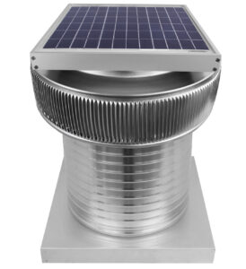 14 inch Aura Solar Fan with Curb Mount Flange - Model ASF-14-C12-CMF