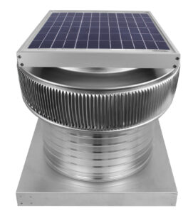 14 inch Aura Solar Fan with Curb Mount Flange - Model ASF-14-C8-CMF