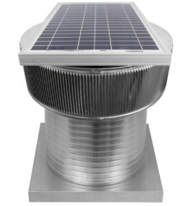 16 inch Aura Solar Attic Fan with Curb Mount Flange - Model ASF-16-C12-CMF