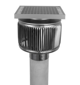Solar Fan for PVC - 3 inch Aura Solar Fan for 3 inch PVC Pipes | ASF-3-PVC - installed