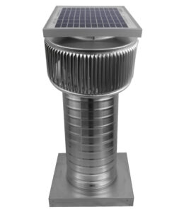 6 inch Aura Solar Attic Fan with Curb Mount Flange - Model ASF-6-C12-CMF