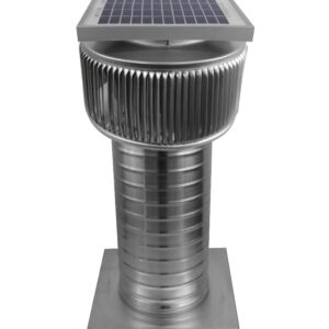 Solar Attic Fan - Aura Solar Fan with Curb Mount Flange ASF-6-C12-CMF-angle