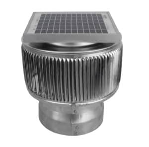 Solar Fan for PVC - 6 inch Aura Solar PVC Pipe Cap | ASF-6-PVC - Angle