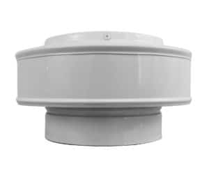 6 inch Boot Vent Kit - Roof Boot | BV-6-C8-WT - Cap in White