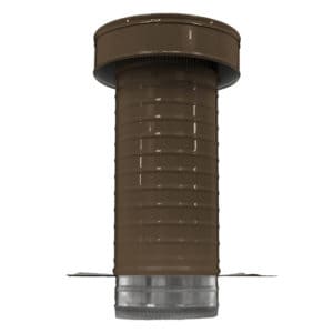 6 inch Roof Vent | 6 inch Keepa Roof Jack KV-6-TP side in Brown