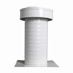 6 inch Roof Vent | 6 inch Keepa Attic Vent | KV-6 White Side View