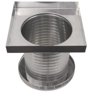 Roof Louver for Air Intake - Pop Vent with Curb Mount Flange PV-12-C12-CMF-9