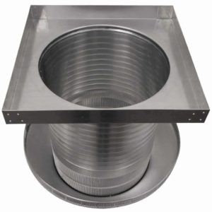 Roof Louver for Air Intake - Pop Vent with Curb Mount Flange PV-16-C12-CMF-11