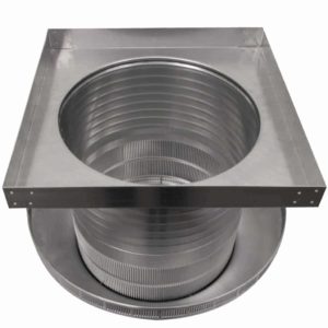 Roof Louver for Air Intake - Pop Vent with Curb Mount Flange PV-16-C8-CMF-bottom view