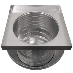 18 inch Roof Vent - Roof Louver for Air Intake - Pop Vent with Curb Mount Flange PV-18-C8-CMF - Bottom