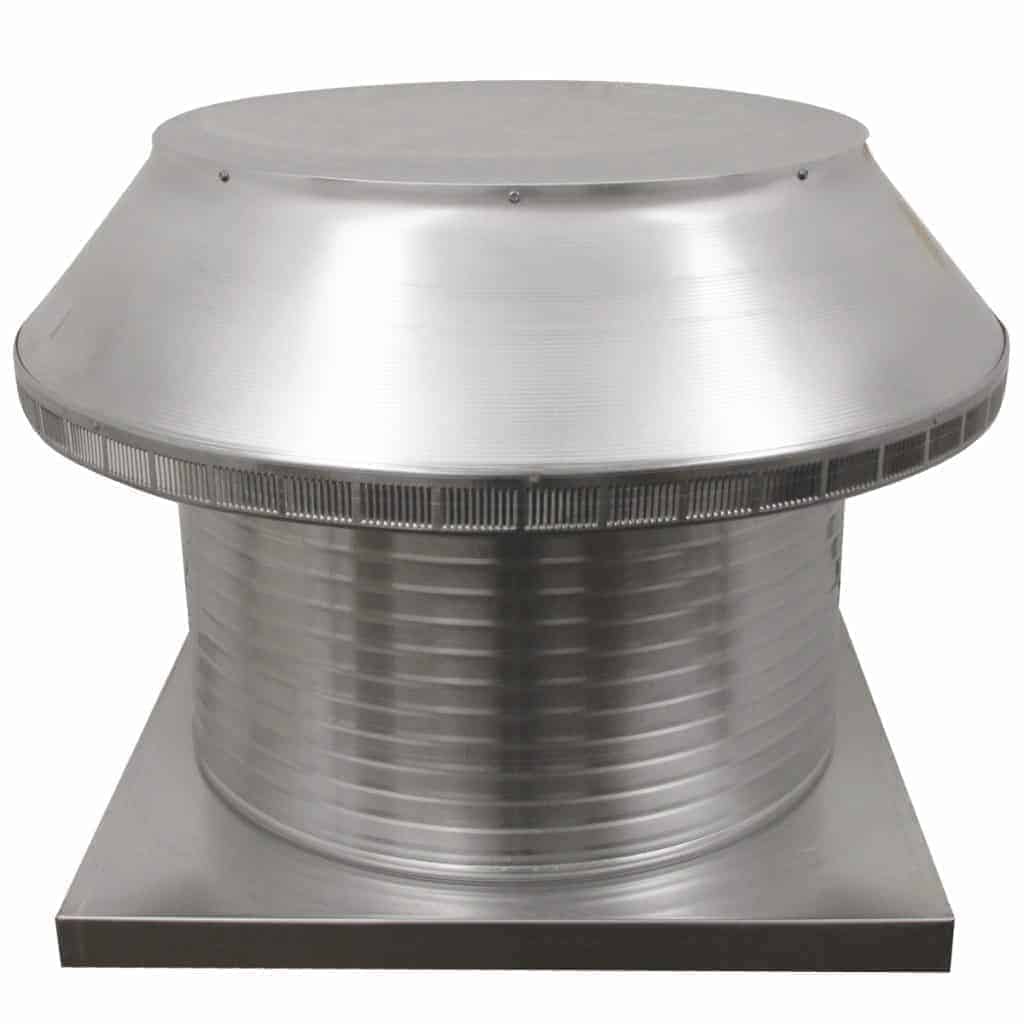 Pop Vent Commercial Roof Louver Air Intake with Curb Mount Flange 24″ Diameter 12″ Tall Collar
