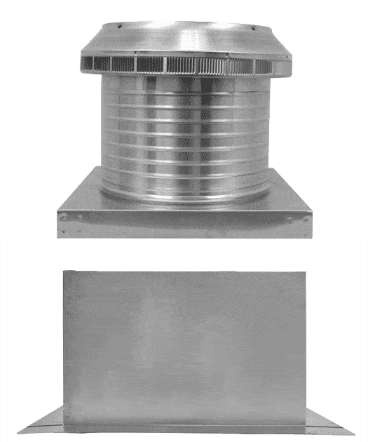 roof louver with curb mount flange for installation on a roof curb