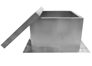 Roof Curb 12 inches tall for 16 inch Diameter Vents or Fan - with Roof Curb Cap