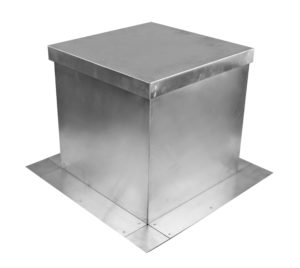 Roof Curb 12 inch Tall for 9 inch Diameter Vents or Fans | Model RC-9-H12 - with Roof Curb Cap