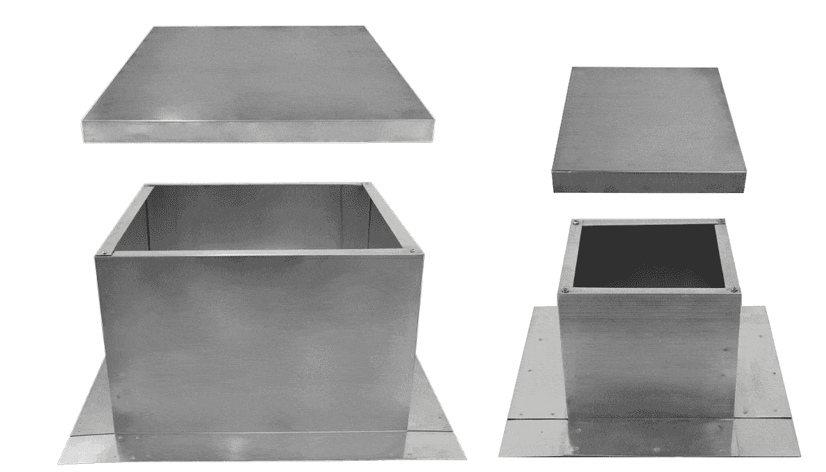 roof curb caps - roof cub covers for installation on roof curbs when a vent or fan is not installed