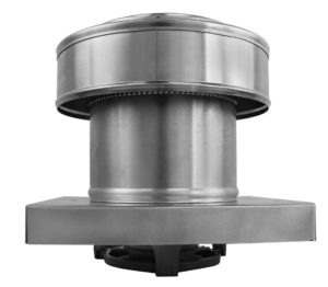6 inch Exhaust Fan with Curb Mount Flange | RBF-6-C4-CMF - Side View