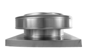 10 inch Roof Vent | Static Roof Vent with Curb Mount Flange - RBV-10-C2-CMF - Side View