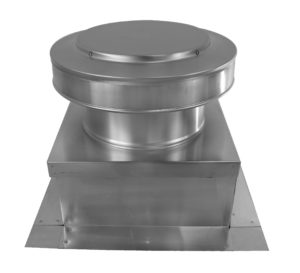 10 inch Roof Vent | Static Roof Vent with Curb Mount Flange - RBV-10-C4-CMF - Installed on Roof Curb