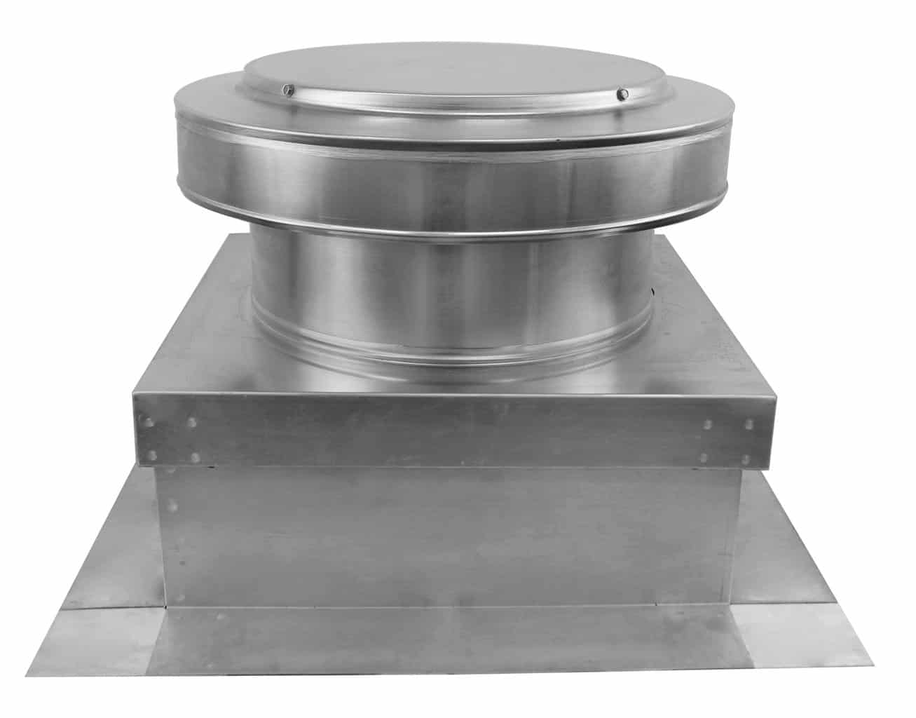 Static roof vents with curb mount flange