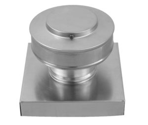 3 inch Roof Vent with Curb Mount Flange | Round Back Roof Jack Vent Cap | RBV-3-C4-CMF-TP