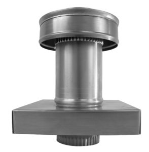 3 inch Roof Vent with Curb Mount Flange | Round Back Static Roof Vent | RBV-3-C4-CMF-TP Side View