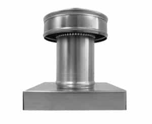3 inch Roof Vent with Curb Mount Flange | Round Back Static Roof Vent | RBV-3-C4-CMF - Side