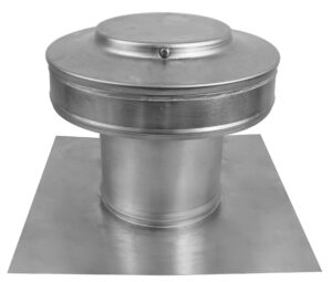 4 inch Roof Vent with 4 inch Collar - Round Back Static Roof Vent | Model RBV-4-C4