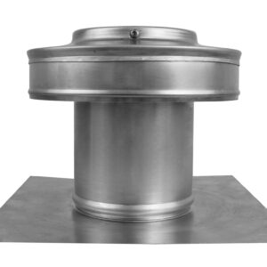 4 inch Roof Vent with 4 inch Collar | Round Back Static Roof Vent | RBV-4-C4-side