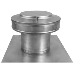 5 inch Roof Vent with 4 inch Collar- Round Back Static Roof Vent - Model RBV-5-C4