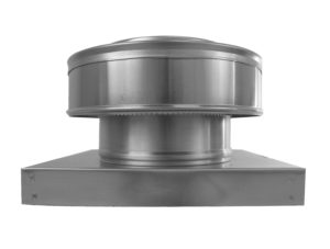 6 inch Roof Vent | Static Roof Vent with Curb Mount Flange - RBV-6-C2-CMF - side
