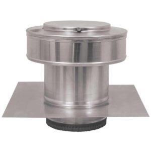 6 inch Roof Vent | Residential Round Back Roof Jack Vent Cap RBV-6-C4-TP - Side