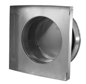 8 inch Roof Vent with Curb Mount Flange | Round Back Static Roof Vent RBV-8-C2-CMF - inside louvers