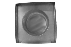 8 inch Roof Vent with Curb Mount Flange | Round Back Static Roof Vent RBV-8-C4-CMF - Bottom View
