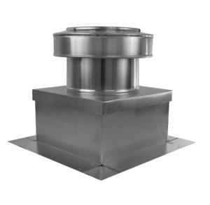 8 inch Roof Vent with Curb Mount Flange | Round Back Static Roof Vent RBV-8-C4-CMF - On Roof Curb