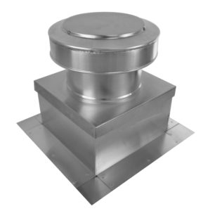 8 inch Roof Vent with Curb Mount Flange | Round Back Static Roof Vent RBV-8-C4-CMF - installed
